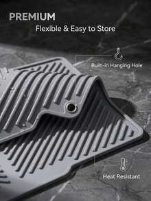 Kitchen Sink Silicone Draining Mat With Drainage Channel Design, Fits Countertop And Sink, Non-Slip And Stable, Heat-Resistant And Easy To Clean, Wear-Resistant, Can Hold Plates, Bowls, Glasses, Utensils, Helps Drain Water, Protects Kitchen Countertop, Household Silicone Draining Mat - Multicolor - View 6