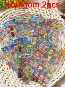 2/30pcs Vintage Glitter Snack Food Stickers Transparent Film Suitable For Scrapbooking And Journals | Cute Decorative Stickers - Multicolor - View 14