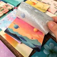 Gradient Transparent Sticky Notes 3x3 Inch, 8 Colors Waterproof Clear Sticky Note Pads, Self Adhesive Translucent Memo Notes For School Office Study Planner - one-size - View 6