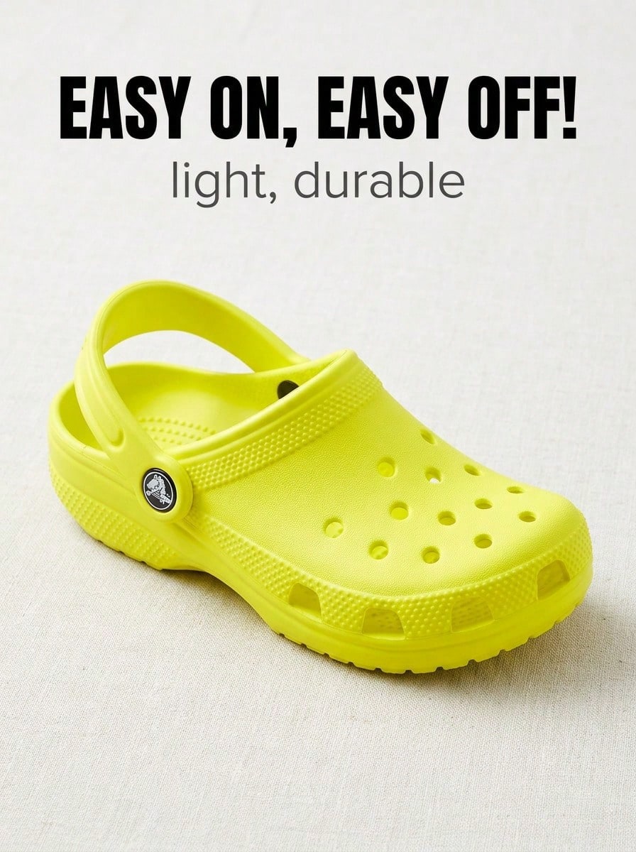 Crocs CLASSIC CLOG Kids' Clogs Comfortable Classic Durable Walking Vacation Travel 206991-76M - Acidity - View 1