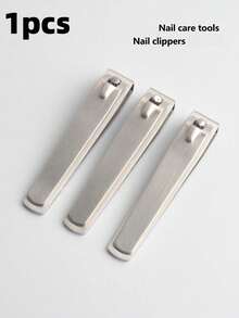 Silver Stainless Steel Nail Clippers Flat Mouth Nail Clippers For Men And Women Manicure Tools - Silver - View 1