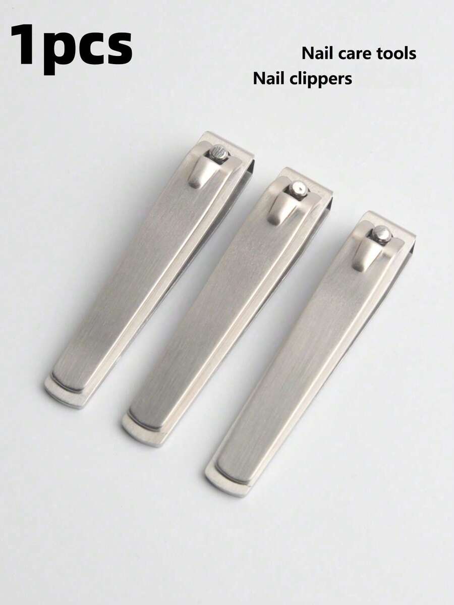 Silver Stainless Steel Nail Clippers Flat Mouth Nail Clippers For Men And Women Manicure Tools - Silver - View 1
