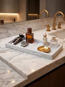 Silicone Storage Tray For Bathroom Vanity Countertops – Non-Slip Rectangular Organizer Tray For Vanities, Kitchens, Bedrooms, And Household Item Storage - Multicolor - View 7