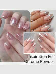 BORN PRETTY 10ml Base Gel Nail Polish Untuk Nail Powder 1/2PCS, Untuk Mendapatkan Hasil Akhir Manikur Mengkilap Metalik, Gel Kuku Fungsional yang Dapat Dilepas untuk Seni Kuku Efek Cermin DIY Kuku Halloween Kuku Natal - Mantel Atas - View 8