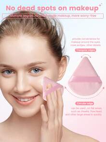 36Pcs/25pcs Pink Makeup Brushes Triangle Puff Makeup Sponge Makeup Bag Professional Makeup Tool Set For Foundation Blush Contour Eyeshadow Blending Dry Wet Use - Pink - View 4