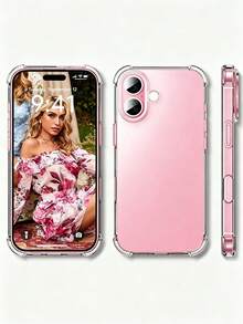 Shockproof Silicone Soft Case Compatible With Iphone 16 Pro Max, Ultra-Thin Transparent Back Cover, Compatible With Apple 16 Plus Pro Max 16+ 16Pro, Slim Shell, Waterproof, Anti-Fall, Anti-Scratch - Clear - View 3