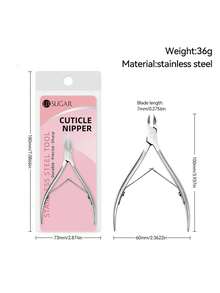 UR SUGAR Metal Cuticle Nipper Double Spring Nail Clipper Stainless Steel Dead Skin Removal Tool Nail Trimming Tool - Silver - View 2