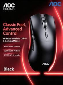 GM230 Tri-Mode Gaming Mouse, Multiple Colors Available, Wireless Bluetooth Lightweight Desktop & Laptop Gaming Mouse, AOC GM230 Red, Tri-Mode Gaming Mouse - View 15