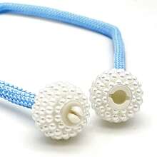 2pcs Curtain Tiebacks With Faux Pearls - Decorative Rope Tiebacks For Home And Office - Multi-color - View 4