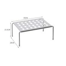 1pc Expandable Wardrobe Storage Rack - Heavy Duty Metal Closet Organizer, Adjustable Height, Space-Saving Vertical Storage Rack For Clothes, Shoes, Cabinets - Easy To Install, Compatible With Wardrobes, Shoe Racks, Closet Storage Systems - Suitable For Home, Office, Retail, Closet Organization, Home Organization, Fashion Design, Sturdy Structure, Home Storage, Clothes Rack, Storage Shelf,Bedroom Room Decor,Back To School - Black and White - View 15