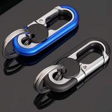 Random Color Car Keychain Business Keychain High-End Metal Key Ring Men's Waist Hanging Car Key Chain Creative Metal Alloy Key Chain Car Key Pendant Simple Anti-Loss Key Ring Lock Key Holder Car Interior Accessories Small Pendant Men's And Women's Car Accessories Interior Car Parts - Multicolor - View 5