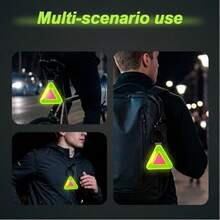 JELLOO Reflective Triangle Pendant, Triangle Sticker, Suitable For Night Cycling, Road Bike/Mountain Bike/City Bicycle, Easy To Peel And Stick Adhesive Backing, Can Be Attached To Rear Rack And Bike Frame - Multiple Styles - View 6