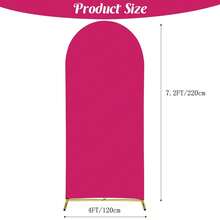 Kain Backdrop Lengkung Merah Mawar 2 pcs dari Bahan Spandex, Ukuran 5ft, 6ft, 6.6ft, 7.2ft, Penutup Arch Pernikahan, Kain Latar Kubah untuk Dekorasi Bingkai Arch Pesta Ulang Tahun dan Pernikahan (Bingkai Arch Tidak Termasuk, Hanya Kain Backdrop) - View 14