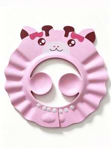 1/2/4pcs Adjustable Waterproof Shower Cap With Ear Protection, Cute Cartoon Design, Soft EVA Bathing Accessory - Multicolor - View 7