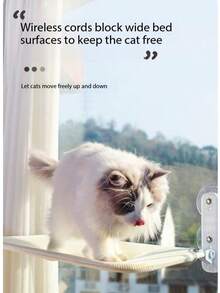 Cat Window Hammock, Wireless Cat Climbing Tree, Foldable Sturdy Lounge Chair, Upgraded Suction Cup, Easy Assembly, Indoor Cat Bed, Can Hold 55lbs, All Season Use, Breathable Soft, Gift, Present, Celebration - 52*30cm - View 2