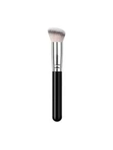 Angled Foundation Brush, High Density Soft Bristle Concealer Brush, Non-Absorbent Makeup Brush, Portable Foundation Brush For Beginners, Liquid Foundation, Cream Contour Multi-Use Makeup Tool - Black - View 8