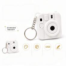 1pc 3D Printed Mini Instant Camera Stress Relief Keychain, Can Hold 1-Inch Photo, Mini Instant Camera Keychain, 3D Printed Can Hold Small Photo, Press To Pop Out (Random Style And Color) - Multi-color - View 4