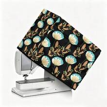 1pc Dust-Proof Cover For Sewing Machine, Modern Style Polyester Flower Printing. Home Decoration, Household Appliance Cover. Dust-Proof And Washable. - Full Coverage - View 19