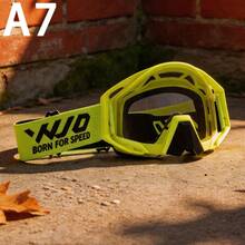 WJO Motorcycle Off-Road Goggles, Motorcycle Riding Windproof Glasses, Large Frame Wide Field Of View, Elastic Headband, Foam Face Padding, Windproof, Dustproof, Mountain Bike, Downhill, Outdoor Cycling Protective Eyewear, Multiple Colors Available - Multicolor - View 8