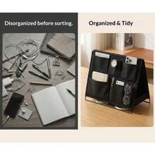 1PC Vertical Desktop Storage Basket, Multi-Pocket Large Capacity Organizer, Multi-Function Desktop Organizer For Storing Keys, Jewelry, Coins, Small Items, Suitable For Vanity, Entryway, Bedside Table, Home Decor - View 4