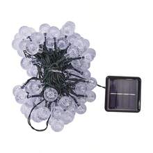 [Solar LED String Lights] Solar Powered LED String Lights, 20/50/100 LED Beads, Bubble Globe Fairy Lights, Outdoor, For Garden Patio Decor ,Solar String Lights Outdoor Waterproof For Garden Tree Patio Party Christmas Decorations - Solar-powered Bubble Machine - View 6