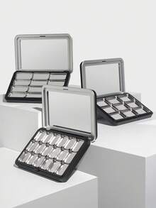 Beautizon Nailartlab 18-Compartment Magnetic Alloy Makeup Organizer With Mirror – Suitable For Blush, Eyeshadow, And Gel Polish - Multicolor - View 5