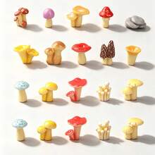 32/16/8pcs Mini Resin Mushrooms, Suitable For Outdoor Home Decor, Cake Decoration, DIY Crafts And Micro Landscape Plant Pot Accessories, Landscaping... - A - View 10