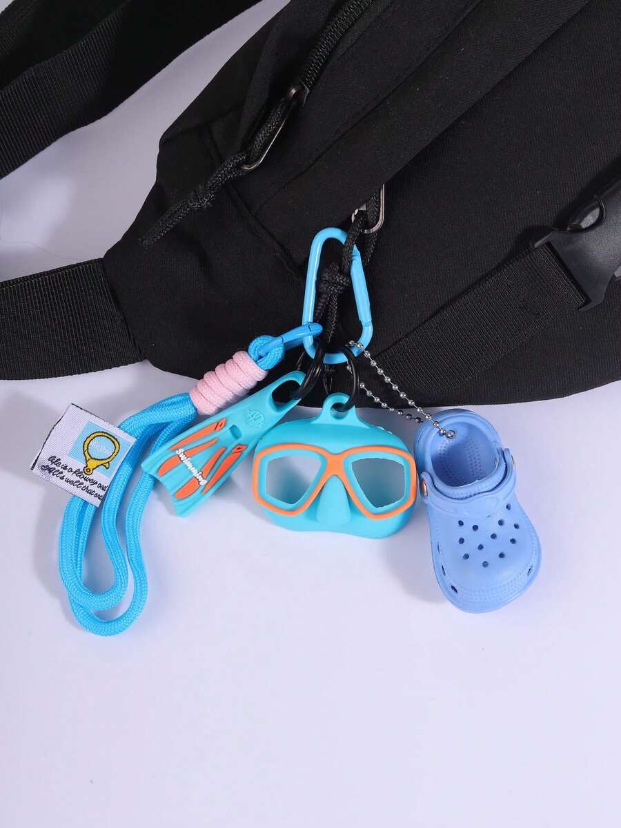 1pc Bracelet Keychain Set, Macaron Diving 4-In-1 Keychain, Bag Pendant Keychain, Small Gift For Swimming And Diving Enthusiasts