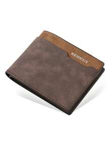 SHABILI New Men's Short Wallet, Youth Minimalist Multi-Slot Card Holder, PU Retro Premium Style - Coffee - View 6