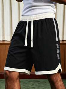 Men's Outdoor Sports Shorts, 5-Inch Length, Suitable For Daily Wear, Versatile For Sports And Fitness - Black - View 5