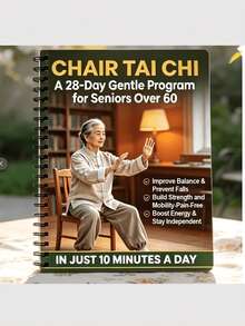 2/1pc "Elderly Tai Chi Chair Guide: Suitable For 60+ Years Old" - 28-Day Gentle Daily Training Plan, Spiral-Bound Seated Exercise Manual, Suitable For Balance Training, Fall Prevention, Strength And Flexibility Improvement, Low-Impact Chair Fitness Method - Multicolor - View 11