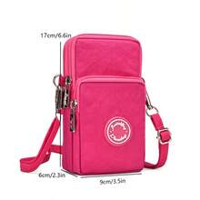 meetself Women's Nylon Multi-Zipper Pocket Mini Crossbody Phone Bag, Adjustable Shoulder Strap Lightweight Shoulder Bag Wallet Can Be Used As Arm Bag Suitable For Travel And Daily Use - Multicolor - View 8