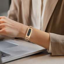 Milanese Loop Metal Mesh Watch Band Compatible With Google , With Metal Protective Frame; Magnetic Stainless Steel Mesh Design, Breathable And Adjustable; Combines Luxury Texture And Sweat-Resistant Function, Fashionable And Durable, Suitable For Daily Wear. - Rose Gold - View 7