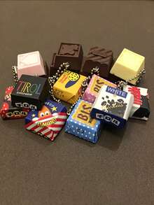 1pc Realistic Chocolate Keychain, Casual Food-Inspired Bag Charm, Sweet & Cool Backpack Pendant, Novelty Small Gift - Brown - View 4