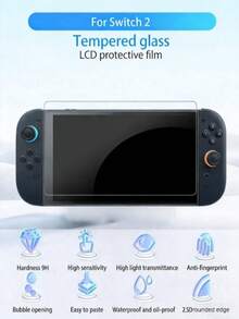 Screen Protector For New Switch 2 (2025) 7.9 Inch, Anti-Scratch, Bubble-Free, Transparent High-Definition Tempered Glass Film, 9H Hardness, Ultra-Thin 0.33mm, Compatible With Switch 2|2025, 7.9 Inch, Anti-Scratch, Bubble-Free, Transparent, High-Definition - View 1