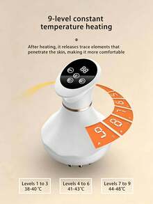 Cordless Handheld Electric Massager With 21 Rolling Heads & 9-Level Adjustable Vibration/Heat, LED Display, Rechargeable 1200mAh Battery, Portable Body Relaxation Tool For Neck, Back, Arms & Legs, Lightweight Design.Festival, Gift - 6103 - View 7
