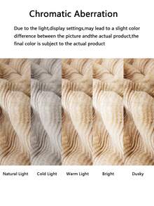 1pc Fuzzy Fur Sofa Throw Cover Anti-Slip Sofa Seat Cushion Cover For Living Room 4-Season Pet Stain Resistant Sofa Protector Cozy Autumn Winter Home Decor For L-Shaped / 1/2/3/4 Seater Sofas - White/Coffee - View 10