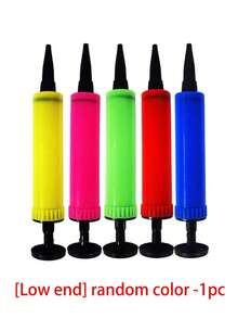 1pc Manual Balloon Air Pump, Portable Handheld Inflator, Suitable For Birthday Party, Wedding, Celebration, Reusable Air Pump, Applicable For Balloons, Inflatable Mattress, Pool Toys, Lightweight Party Supplies, Event Decoration - Multicolor - View 5