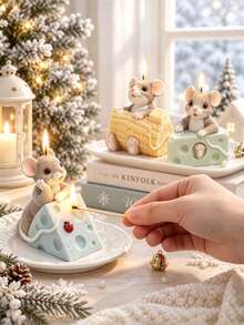3D Mouse Holding Cheese/Corn Silicone Mold Suitable For Resin Casting, Candle Making And Clay Crafts - Cheese Mouse Mold With Fine Texture Suitable For DIY Pen Holder, Wax Art, Resin Crafts And Holiday Decoration - Cheese Mouse Mold - View 5