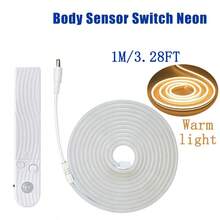 Neon LED Motion Sensor Step Light, White Neon Light Strip,USB Interface,Adjustable Length 1-5m,Suitable For Stairs,Hallway,Balcony,Wedding Decoration, Indoor/Outdoor,Stair Lighting | Modern Lighting Design | Flexible Neon Light Strip,Stair LED Light - White - View 20