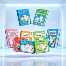 32Page Children's Time Workbook, Suitable For Home Education And Kindergarten Activities, Includes Reading And Math Practice Sheets, Great For Classroom Teaching And Back To School Supplies. - Multicolor - View 1