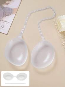 1 Pc Women's Invisible Strapless Silicone Bra (With Adhesive Padding), Suitable For Spaghetti Strap Dresses And Wedding Dresses, Summer Push-Up Support, Lightweight And Breathable - Multicolor - View 17