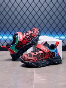 1 Pair Comfortable Fashion Lightweight Breathable Baby Kids Sports Shoes With Strap Design Easy To Put On And Take Off Suitable For Indoor Outdoor All Season Wear - Black - View 3