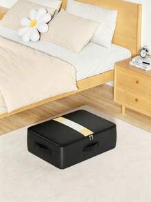 Heavy Duty Waterproof Under Bed Clothing Storage Bag Sturdy Textured Material Multi Pull Handles For Easy Access Stackable Flat Shape Holds Seasonal Garments & Bedding Ideal For Home Closet And Dormitory Storage Bedroom Room Decor Back To School - Multicolor - View 16