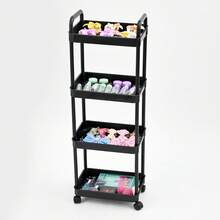 Multi-Layer Gap Storage Cart, Slim Independent Rolling Storage Rack, Suitable For Small Spaces, Refrigerator Side Storage Rack, Kitchen Bathroom Miscellaneous Storage Portable Cart, Home Space-Saving Storage Accessory - Multicolor - View 5