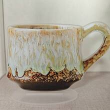 1pc Vintage Ceramic Coffee Cup Acrylic Decor, Easy To Clean And Fade-Resistant, Latte Cup Style Ornament, Suitable As A Gift For Couples, Family, Friends, Colleagues For Holidays - Multicolor - View 6