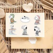 1 Set/28 Pcs Snoopy Graffiti Stickers, Cute Cartoon Anime Waterproof Cut-Out Decals For Phone, Suitcase, Notebook, Suitable For Students, Portable Colorful Hand-Drawn Stationery, Halloween Gift (Random Style) - Multicolor - View 6