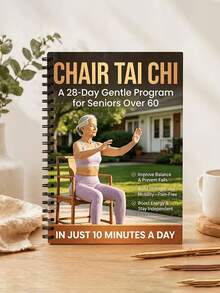 2/1pc "Elderly Tai Chi Chair Guide: Suitable For 60+ Years Old" - 28-Day Gentle Daily Training Plan, Spiral-Bound Seated Exercise Manual, Suitable For Balance Training, Fall Prevention, Strength And Flexibility Improvement, Low-Impact Chair Fitness Method - Multicolor - View 2