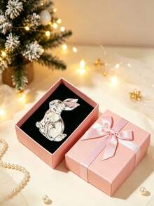 1pc Exquisite Handmade Crystal Glass Rabbit Figurine, Stunning Multi-Purpose Decor For Home, Office Desk Or Garden, Delicate Details With Sparkling Accents - one-size - View 2