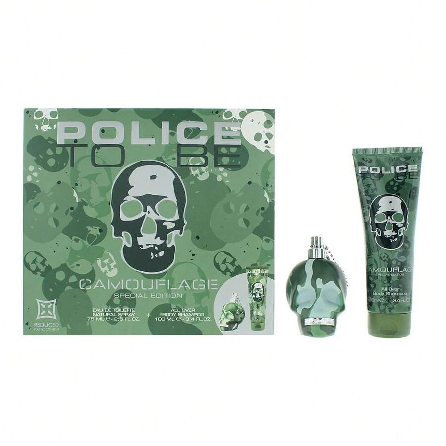 Police To Be Camouflage 2 Piece Gift Set: EDT 75ml - Body Lotion 100ml For Men - Multi Scents - View 1
